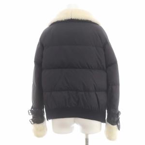 Diagram GRACE CONTINENTAL ボアダウンジャケット アウター ジップアップ 36 黒 オフホワイト ブラック