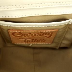 CARVING TRIBES CTWK Square Bag ショルダーバッグ カッティング レザー 白 ホワイト