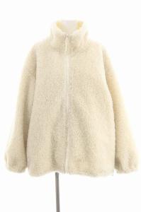 BEAUTY&YOUTH UNITED ARROWS 23AW ナイロン&ボア リバーシブル ブルゾン 2way ジップアップ オーバーサイズ S アイボリー