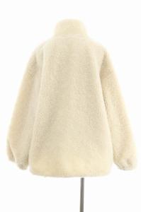 BEAUTY&YOUTH UNITED ARROWS 23AW ナイロン&ボア リバーシブル ブルゾン 2way ジップアップ オーバーサイズ S アイボリー