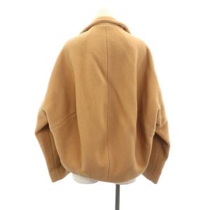 ENFOLD ウールリバーモッサショートドルマンコート ショート ビックカラー 36 S ベージュ