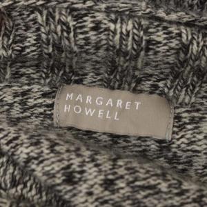 MARGARET HOWELL ウールカシミヤメランジタートルネックニット セーター 長袖 ミックスニット 2 ベージュ 黒 ブラック