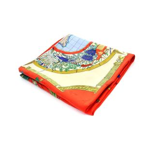 HERMES LE GEOGRAPHE 地理学者 カレ90 スカーフ 絹 シルク マルチカラー