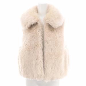 23AW ウールボアベスト 総裏地 ノースリーブ 36 ライトピンク