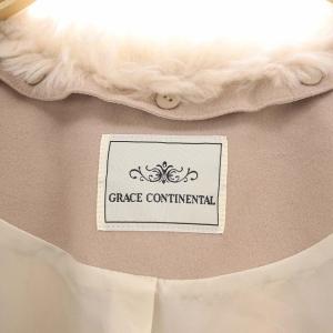 GRACE CONTINENTAL 23AW ウールボアベスト 総裏地 ノースリーブ 36 ライトピンク