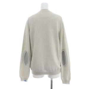 Maison Margiela エルボーパッチクルーネックニット セーター 長袖 ウール M 杢グレー S51HA0846