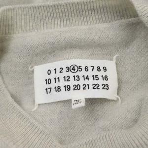 Maison Margiela エルボーパッチクルーネックニット セーター 長袖 ウール M 杢グレー S51HA0846
