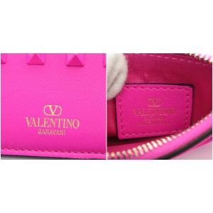 VALENTINO GARAVANI フラグメントケース カードケース ロックスタッズ レザー ピンク 3W2P0T35ZKZ