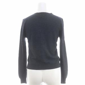 PRADA ニットカーディガン 長袖 クルーネック ウール 42 L グレー