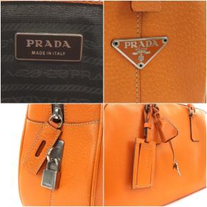 PRADA ブリーフケース サフィアーノレザー オレンジ