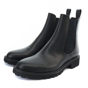 UNITED ARROWS サイドゴアブーツ レザー ショート 36.5 23.5cm 黒 ブラック