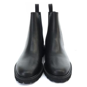 UNITED ARROWS サイドゴアブーツ レザー ショート 36.5 23.5cm 黒 ブラック