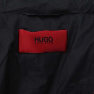 HUGO BOSS フーディダウンコート赤タグ アウター フード付き ロング S 黒 ブラック