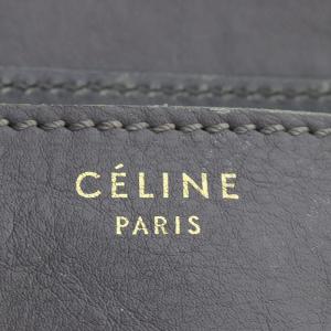 CELINE ラゲージ ミニショッパー ハンドバッグ スエード レザー グレー