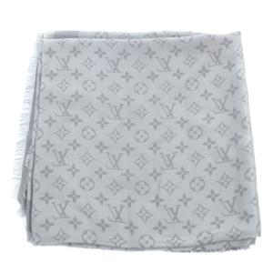 LOUIS VUITTON M75120 モノグラム シャイン ストール グレー
