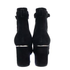 LOUIS VUITTON 日本限定 コールバックライン アンクルブーツ チャンキーヒール スエード 36 ブラック