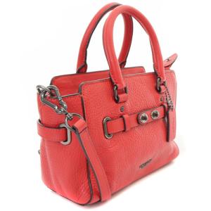 COACH ミニ ブレイク キャリーオール イン バブル ショルダーバッグ ハンドバッグ 2way レザー 赤 レッド F37635