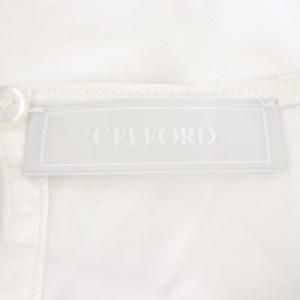 CELFORD 22AW ハーフシアースリーブ カットソー 五分袖 36 白 ホワイト