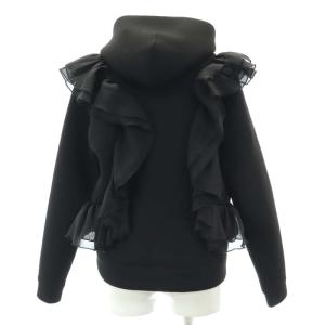 Chesty ラウンドフリルパーカー プルオーバー 0 XS 黒 ブラック