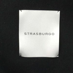 STRASBURGO ミンクファー襟 ウールロングコート アウター ベルト付き ダークネイビー