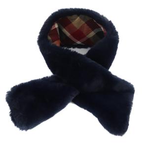 BLUE LABEL CRESTBRIDGE ティペット マフラー 紺 ネイビー