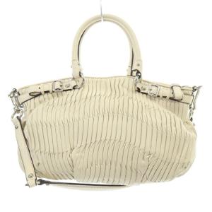 COACH マディソン ハンドバッグ レザー ロゴ べージュ 18620