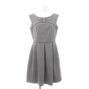 TOCCA セットアップ スーツ 上下 ノーカラージャケット ワンピース 膝丈 ノースリーブ パイピンク 6 グレー 黒 ブラック