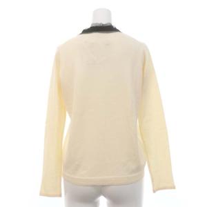 LANVIN en Bleu ベロアリボン パール カーディガン 38 アイボリー