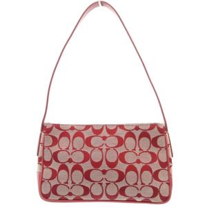 COACH シグネチャー ワンショルダーバッグ ハンドバッグ 赤 レッド 6023