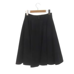 FOXEY ウールカシミヤ フレアスカート 膝丈 38 黒