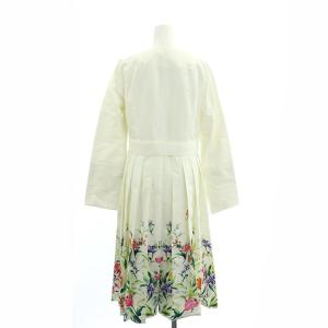 Chesty チェスティ フラワープリーツコートワンピース (Navy 1)