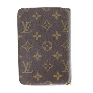 LOUIS VUITTON モノグラム ポルトパピエジップ 二つ折り財布 手帳カード入れ 茶色 ブラウン