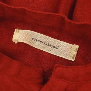 suzukitakayuki PUFF-SLEEVE PULLOVER ブラウス リネン レッド