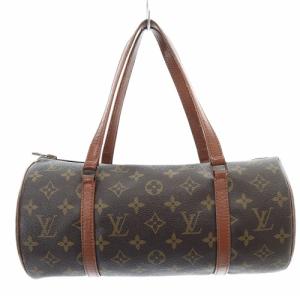 M51385 モノグラム パピヨン30 ハンドバッグ ポーチ付き ブラウン