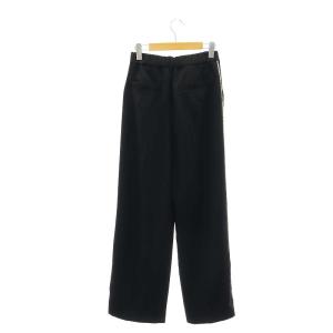 Diagram GRACE CONTINENTAL 23AW ラインストーン ワイドパンツ タック ストレート 36 黒 ブラック