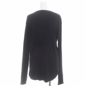 L'Appartement Rib L/S T-SH カットソー 長袖 リブ ウール混 F 黒 ブラック