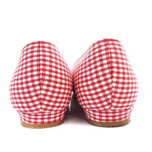 MANOLO BLAHNIK HANGISI パンプス ギンガムチェック 36.5 レッド