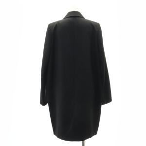 ENFOLD ウールギャバストレッチ チェスターコート 38 M 黒 ブラック SH