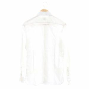 LUIGI BORRELLI ショートカラー長袖シャツ 前開き 15/38 白 ホワイト