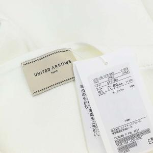 UNITED ARROWS P フリル ニットベスト 前開き F オフホワイト