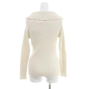 IENA vento 襟付きプルオーバー リブニット カットソー 長袖 F 生成 エクリュ