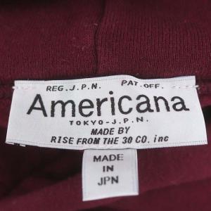 AMERICANA ドゥーズィエムクラス取扱い サイドジップHOODIEパーカー スウェット プルオーバー 裏起毛 長袖 ワイン