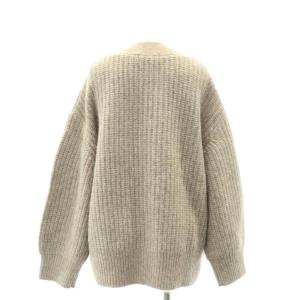 SNIDEL 22AWベビーアルパカ畦カーディガン ニット 長袖 Vネック ウール混 オーバーサイズ F ベージュ