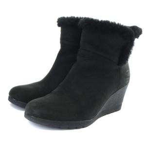 UGG australia DEVORAHブーツ ショート ウェッジソール 22.5cm 黒 ブラック 1103824
