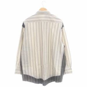 N.HOOLYWOOD 22AW ストライプ 再構築 シャツ 長袖 40 エクリュ グレー