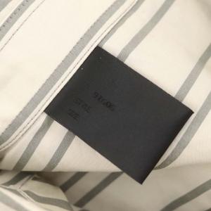 N.HOOLYWOOD 22AW ストライプ 再構築 シャツ 長袖 40 エクリュ グレー