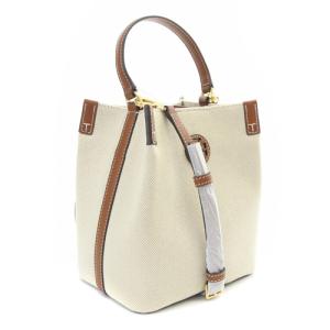 TORY BURCH 86843 BLAKE CANVAS BUCKET BAG ショルダーバッグ 2way べージュ