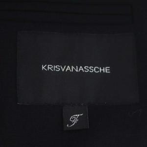KRISVANASSCHE テーラードジャケット 2B 総裏地 ウール 38 黒 ブラック
