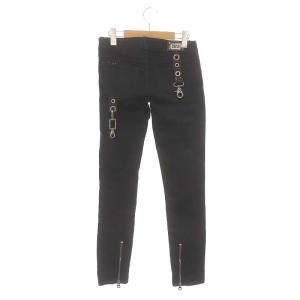 DIESEL Grupee スキニーデニム スカル パンツ スリム 25 黒 ブラック