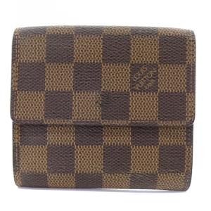 LOUIS VUITTON N61652 ダミエ ポルトモネ ビエ カルト クレディ 二つ折り財布 ロゴ ブラウン